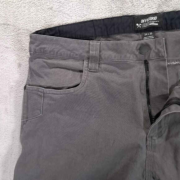 Off The Grid Trailblazer Pant Men 38x30, Tag 34x30 Gray Stretch Cotton Utility - Picture 9 of 15